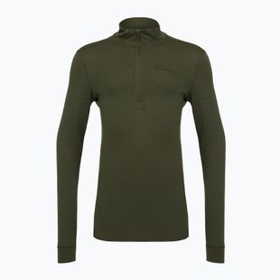 Bluză termoactivă pentru bărbați Pinewood Abisko Merino Base Layer Half Zip d.mossgreen