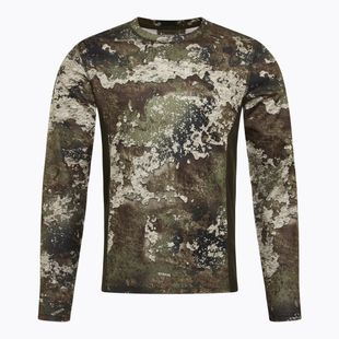 Longsleeve de trekking pentru bărbați Pinewood Furudal Camou InsectSafe strata/moss green