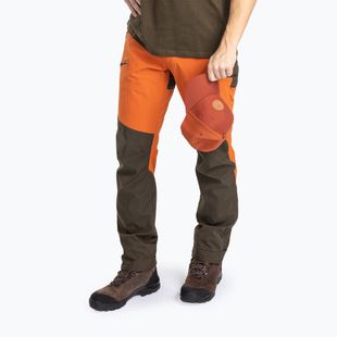 Pantaloni bărbătești Pinewood Abisko cu membrană b.orange/mossgreen