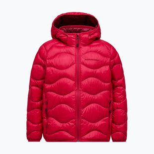 Geacă cu puf pentru copii Peak Performance Helium Down Hood Jacket Tech Burgundy/Vertical Zenith