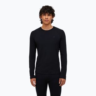 Longsleeve termoactivi pentru bărbați Peak Performance Magic Crew Wool-Blend Baselayer black/black
