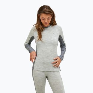 Longsleeve termoactivi pentru femei Peak Performance Magic Crew Wool-Blend Baselayer med grey melange