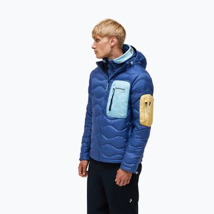 Geacă cu puf pentru bărbați Peak Performance Helium Utility Down Hood Summit Sky/Snowmelt