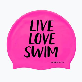 Cască de înot BuddySwim LLS Silicone pink