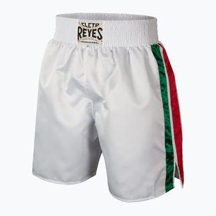 Pantaloni scurți de box pentru bărbați Cleto Reyes Satin Boxing white/green/red