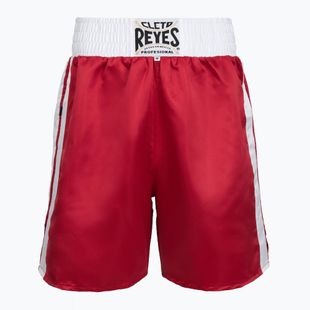 Pantaloni scurți de box pentru bărbați Cleto Reyes Satin Boxing red/white