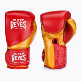 Mănuși de box Cleto Reyes High Precision Training Leather red/gold