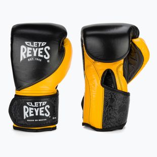 Mănuși de box Cleto Reyes High Precision Training Leather black/yellow