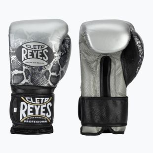 Mănuși de box Cleto Reyes Velcro Sparring silver/black