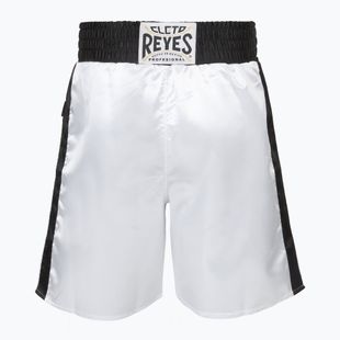 Pantaloni scurți de box pentru bărbați Cleto Reyes Satin Boxing white/black