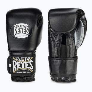 Mănuși de box Cleto Reyes Velcro Sparring black/silver