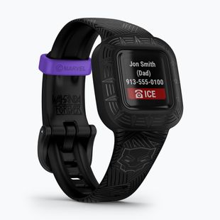 Brățară inteligentă pentru copii Garmin Vivofit Jr 3 Marvel Black Panther black