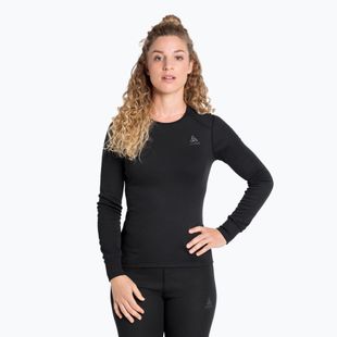 Bluză termică damă ODLO Active Warm Bl Top Crew Neck black