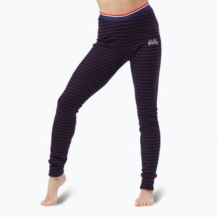Pantaloni termoactivi pentru femei ODLO Active Warm Originals Stripes Bl Bottom Long dark saphire