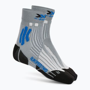 Șosete de alergare X-Socks Run Speed Two 4.0 pentru bărbați, gri perlat/albastru inventice
