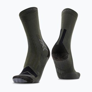 Șosete X-Socks pentru bărbați Hike Expert Silver Crew green/black