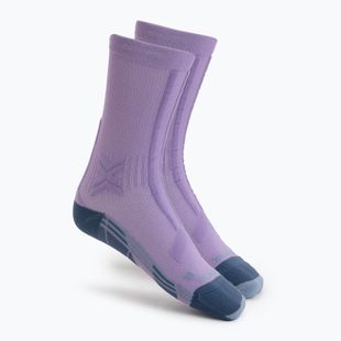 Șosete de alergare pentru femei X-Socks Trailrun Discover Crew orchid/sunset blue