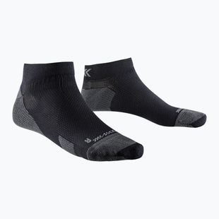 Șosete de alergare X-Socks Run Discover Low Cut pentru bărbați, negru/galbenuș