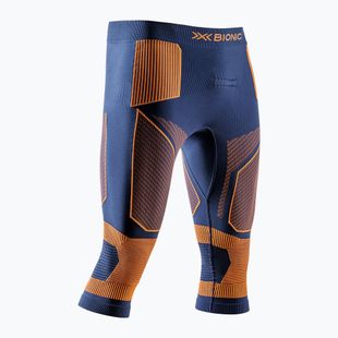 Pantaloni termoactivi pentru bărbați X-Bionic Energy Accumulator Light Pants 3/4 marine/orange