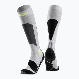 Șosete de schi pentru copii X-Socks Ski Discover Otc rhino grey/canary