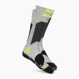 Șosete de schi pentru copii X-Socks Ski Discover Otc rhino grey/canary