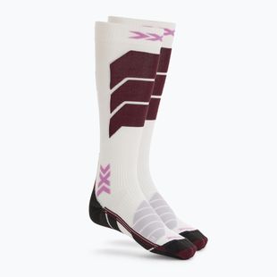 Șosete de schi pentru femei X-Socks Ski Expert Otc x white/lavender