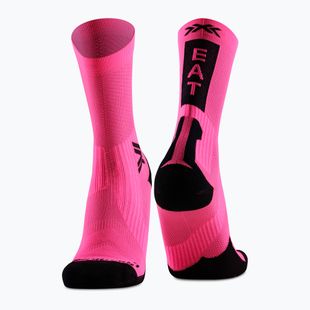 Șosete X-Socks Bike Perform Crew fluo pink/x black