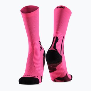 Șosete pentru bărbați X-Socks Run Perform Crew fluo pink/x black