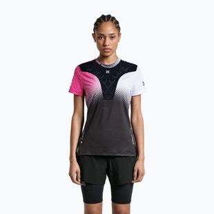 Tricou de alergare pentru femei X-Bionic Corefusion Run dot fade/neo pink/white
