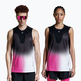 Tank top de alergare X-Bionic Corefusion Run Tank dot fade/neo pink/white