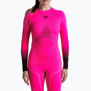 Bluză termoactivă pentru femei X-Bionic Invent Graphics LS fluo pink/x white