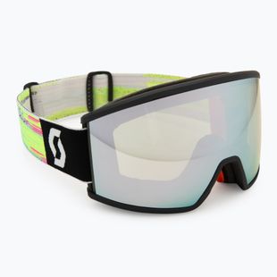 Ochelari de schi SCOTT Ambit Compact black/neon yellow/amp white chrome