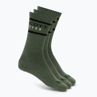 Șosete SCOTT Retro Casual Crew 3 pairs tranguil green