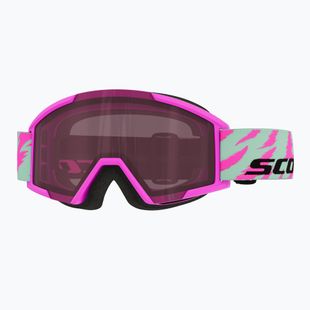 Ochelari de schi pentru copii SCOTT Shield neon pink/mint green/rose