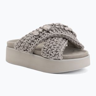 Șlapi pentru femei INUIKII Woven Stones Platform stone grey