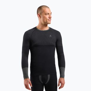 Bluză termică pentru bărbați ODLO Fundamentals Performance Warm Bl Top Crew Neck black