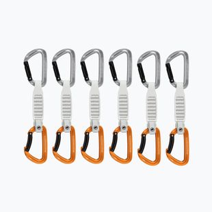 Bucle de cățărare Mammut Sender Keylock 12 cm Quickdraws 6 pcs. straight gate/bent gate key lock, light grey/gold