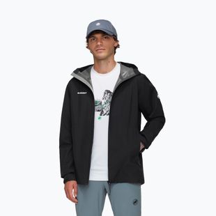 Geacă de ploaie pentru bărbați Mammut Linard Light HS Hooded black