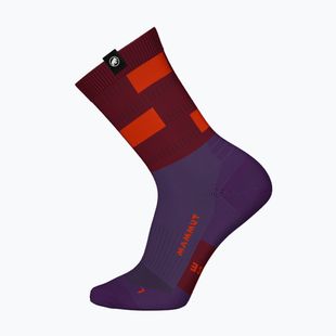 Șosete Mammut Hiking Merino Crew Socks paloja/dark mammut red