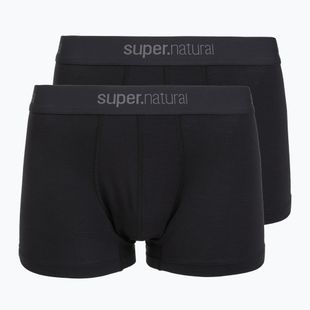 Boxeri termoactivi pentru bărbați super.natural Tundra 175 2 pary jet black/jet black