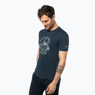 Tricou pentru bărbați super.natural Landi Tee blueberry/vapor grey