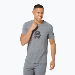 Tricou pentru bărbați super.natural Gogeanie Tee cashmere greymel/dark shadowmel/vintage khakimel