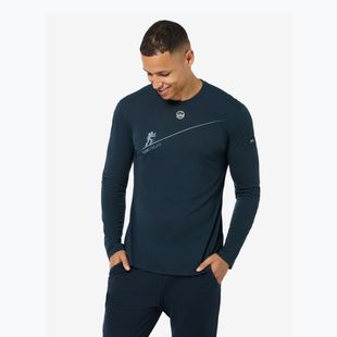 Longsleeve de alergare pentru bărbați super.natural HZSG Haute Route blueberry/various
