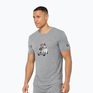 Tricou pentru bărbați super.natural Carski cashmere grey melange/various