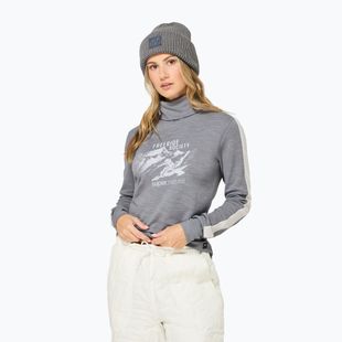 Pulover pentru femei Super.Natural Freeride Roll Neck cashmere grey melange / f. white / f. white