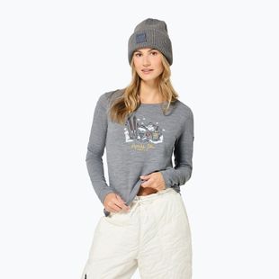 Longsleeve pentru femei super.natural Apres Ski cashmere grey melange/various