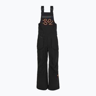 Pantaloni de snowboard pentru copii ThirtyTwo Basement Bib black/orange