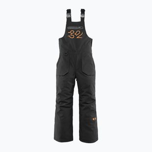 Pantaloni de snowboard pentru copii ThirtyTwo Basement Bib black/orange