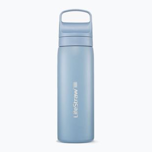Sticlă turistică LifeStraw Go 2.0 Steel z filtrem 500 ml icelandic blue