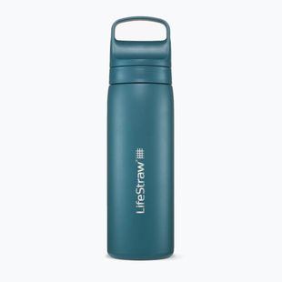 Sticlă turistică LifeStraw Go 2.0 Steel z filtrem 500 ml laguna teal